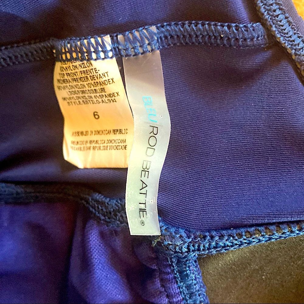 Navy Blue One Piece Swimsuit - Picture 7 of 7